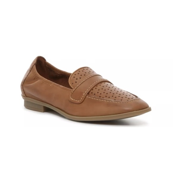 CLARKS COLLECTION Women's Lyrical Way‎ Leather Loafers Brown/Cognac Size 7.5 M - Picture 1 of 8